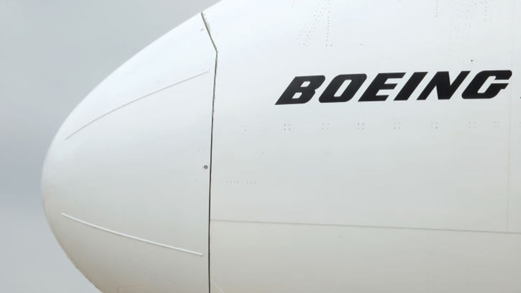 The nose of a Boeing commercial airliner is seen on March 14, 2019 in Sydney, Australia. (Photo by Cameron Spencer/Getty Images)