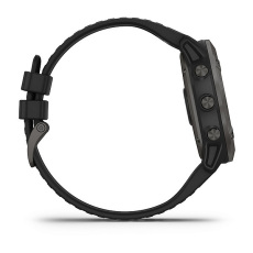 fenix® 6X - Pro Solar Edition (Pro Solar, titane et carbon Gray DLC avec bracelet noir)