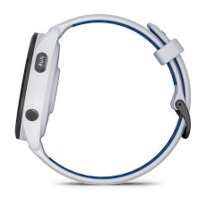 Forerunner® 265 (blanche et bracelet en silicone blanc/bleu)